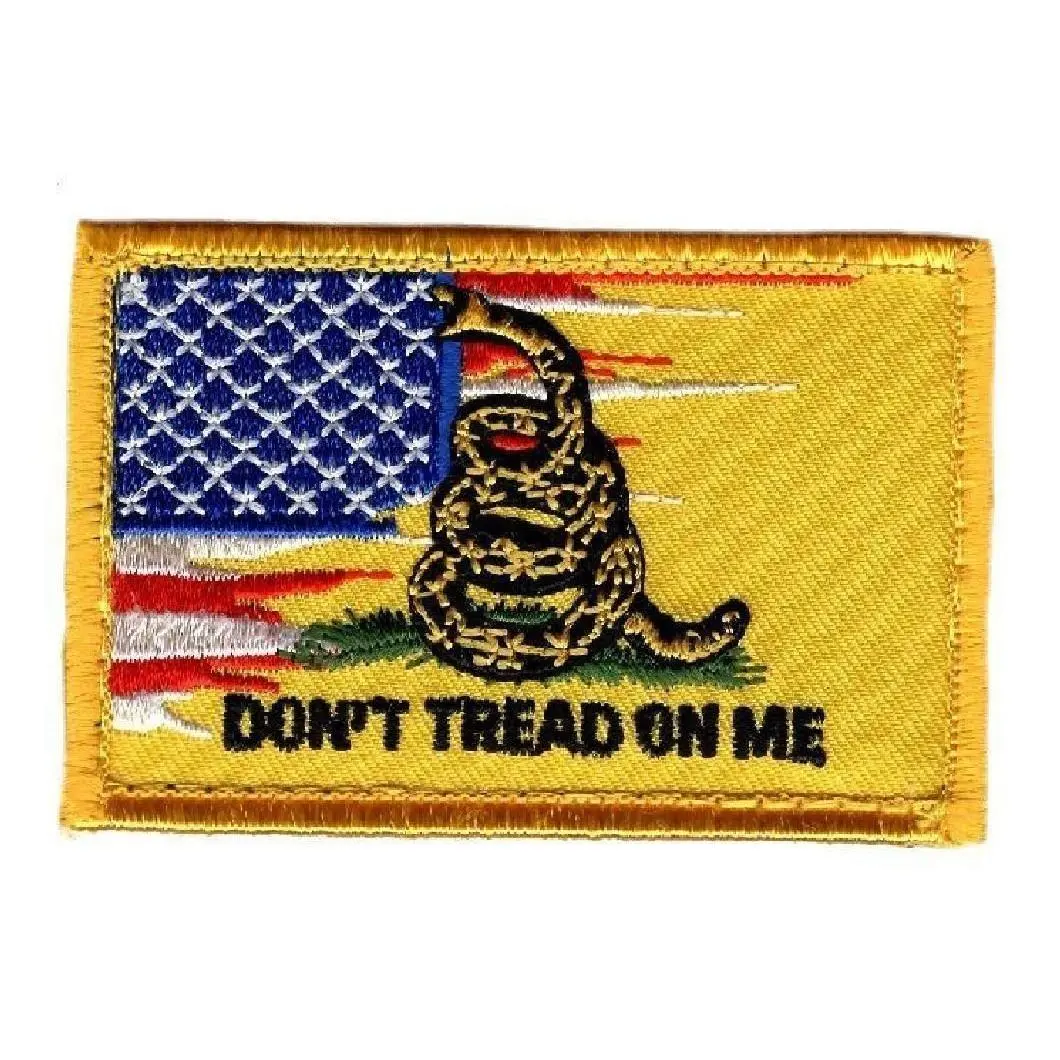 Dont Tread On Me Gadsden Flag USA Flag Hook Patch