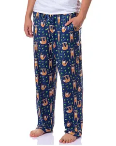 PJammy Men's Sloth Animal Hanging Around Sleep Pajama Pants For Adults