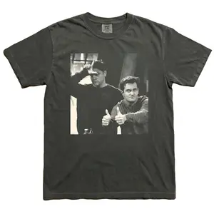 Vintage Chandler Bing and Joey Tribbiani Friends Sitcom Shirt - Movie Shirt - Men's Crewneck T-Shirt - Gift for Friends - Christmas Gifts Tshirt
