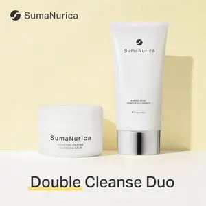 [SumaNurica] Double Cleanse Duo, Enzyme Cleansing Balm + Amino Acid Cleanser for Makeup, SPF & Daily Impurities