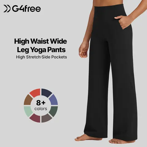 G4Free BareFeel Women's High Waisted Wide Leg Baggy Pants - Soft Comfortable Fabric, Side Pockets, Winter Basic Minimalist, Dressy Bottoms, Clothes for Women, Effortless Comfy Pants,#sohochic,#sohochic
