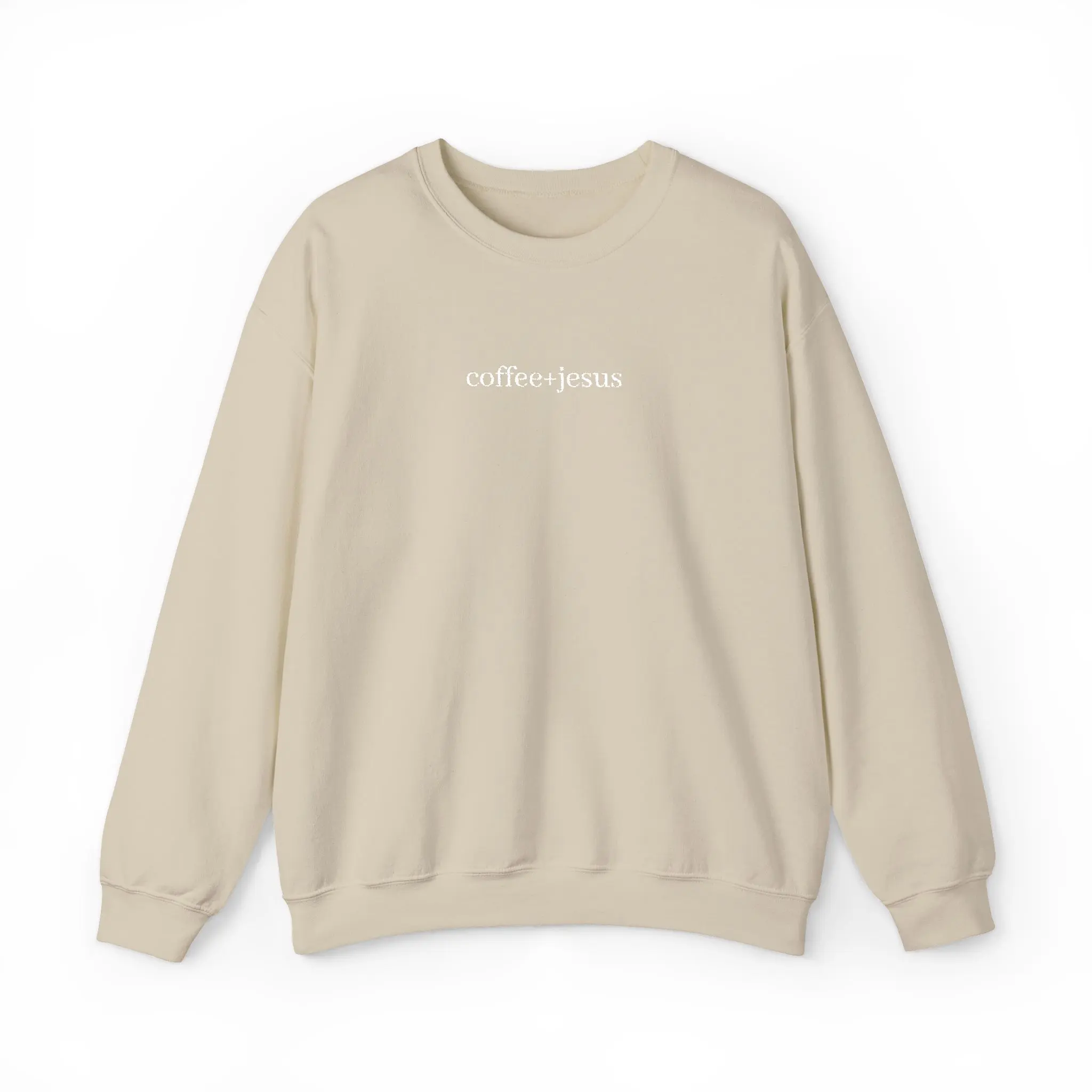 Cofee + Jesus Embroidered Crewneck Sweatshirt