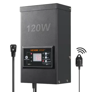 VEVOR 300W Low Voltage Landscape Transformer with Timer and Photocell Sensor, Waterproof Landscape Lighting Transformer, 120V AC to 12V/14V AC for Outdoor, Spotlight, Pathway Light, Pool light, ETLVEVOR Super Brand Day