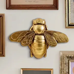 Golden Bumblebee Large Wall Decor Art Piece Hanging Ornaments Hangable Decoration