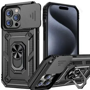 Case  for iPhone 17 16 15 14 13 Pro Max Plus Kickstand Slide Camera Protection Rugged  Drop Shockproof Cover