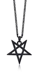 Stainless Steel Church of Satan Necklace for Men