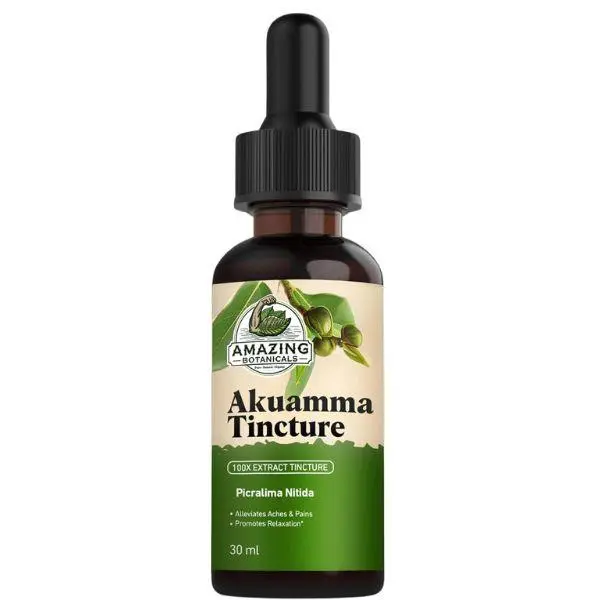 Amazing Botanicals Akuamma 100X Extract Tincture, 300000 mg GMP Certified Natural Edible Liquid Dietary & Fitness Supplement for Health, Mood Support