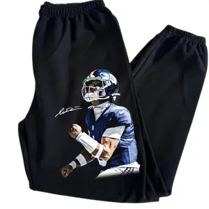 Jaxson Dart Aura Vintage Sweatpant, Jaxson Dart Sweatpant, New York Football Game Day Pants, Streetwear, Trendy Top Sweatpants, Unisex Cotton Graphic Casual Sweatpants, Gift For Fan, Men and Women, Best Gift SS