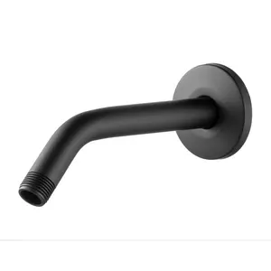 Shower Arm with Flange, 6 in Wall Mount Replacement Angle Shower Head Arm Wall-Mounted For Fixed Shower Head & Handheld Showerhead