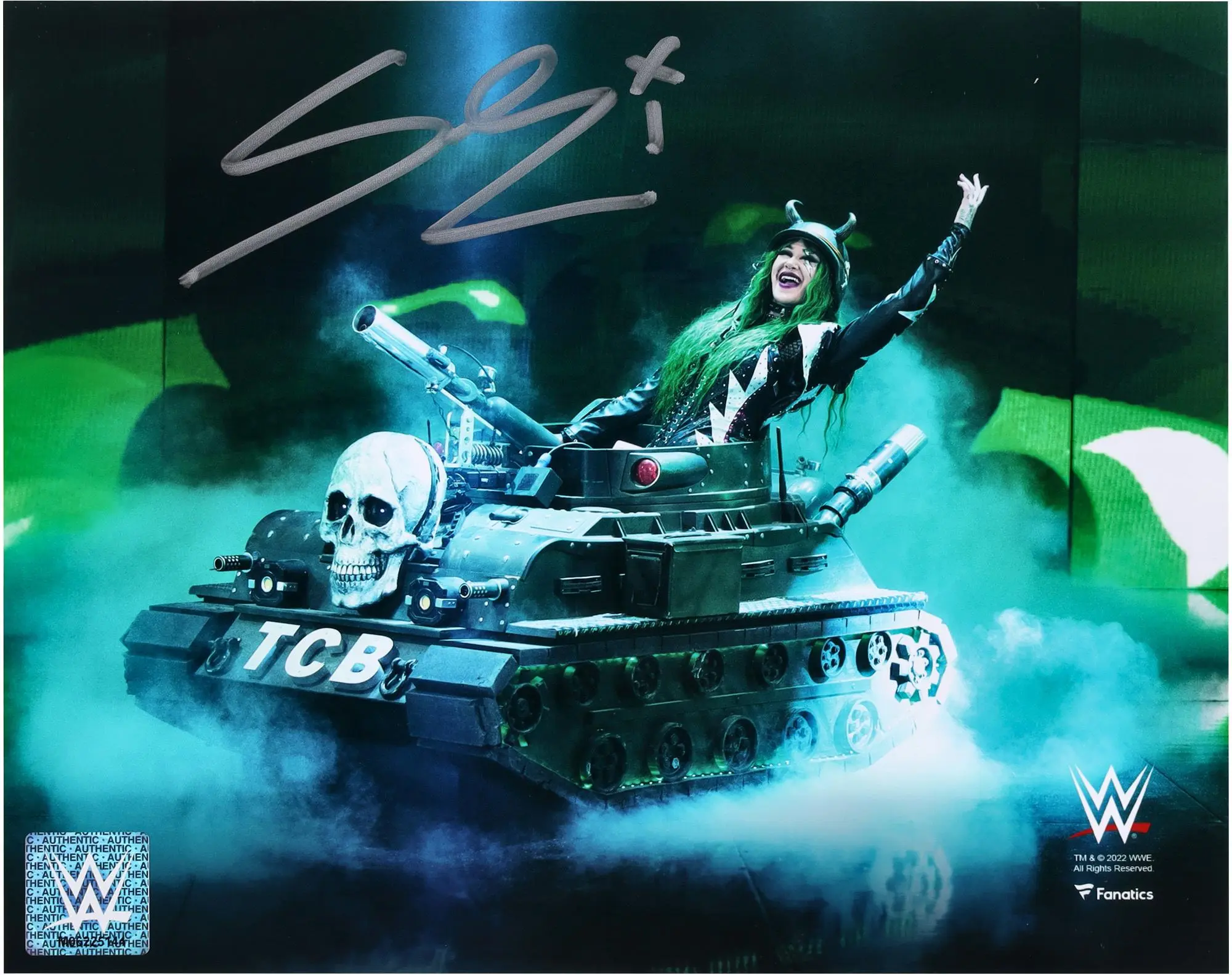 Shotzi Blackheart WWE Autographed 8" x 10" Riding TCB Tank Photograph - Fanatics Authentic Certified