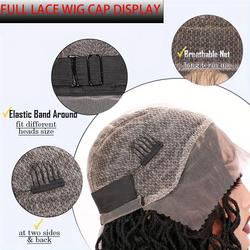 Bohemian Goddess 16 Inch Full Lace Wig with Natural Looking Braids and Curly Ends for Everyday Wear Box Braids Wigs