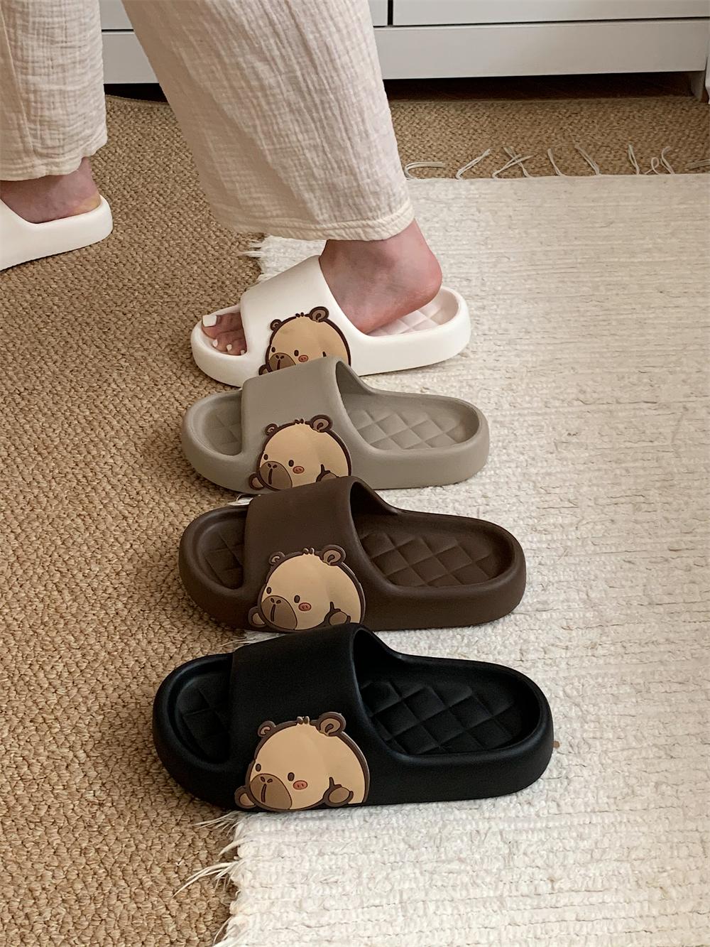 Cute Capybara Slippers Women Men,House Non-slip Pillow Slides Shower Sandals,EVA Soft Indoor Outdoor Footwear,Casual Walking Shoes