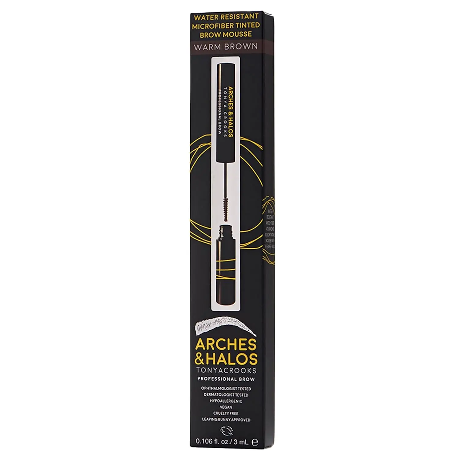 Arches & Halos Water Resistant Microfiber Tinted Brow Mousse,