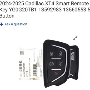 2024-2025 Cadillac XT4 Smart Remote Key YG0G20TB1 13592983 13560553 5 Button