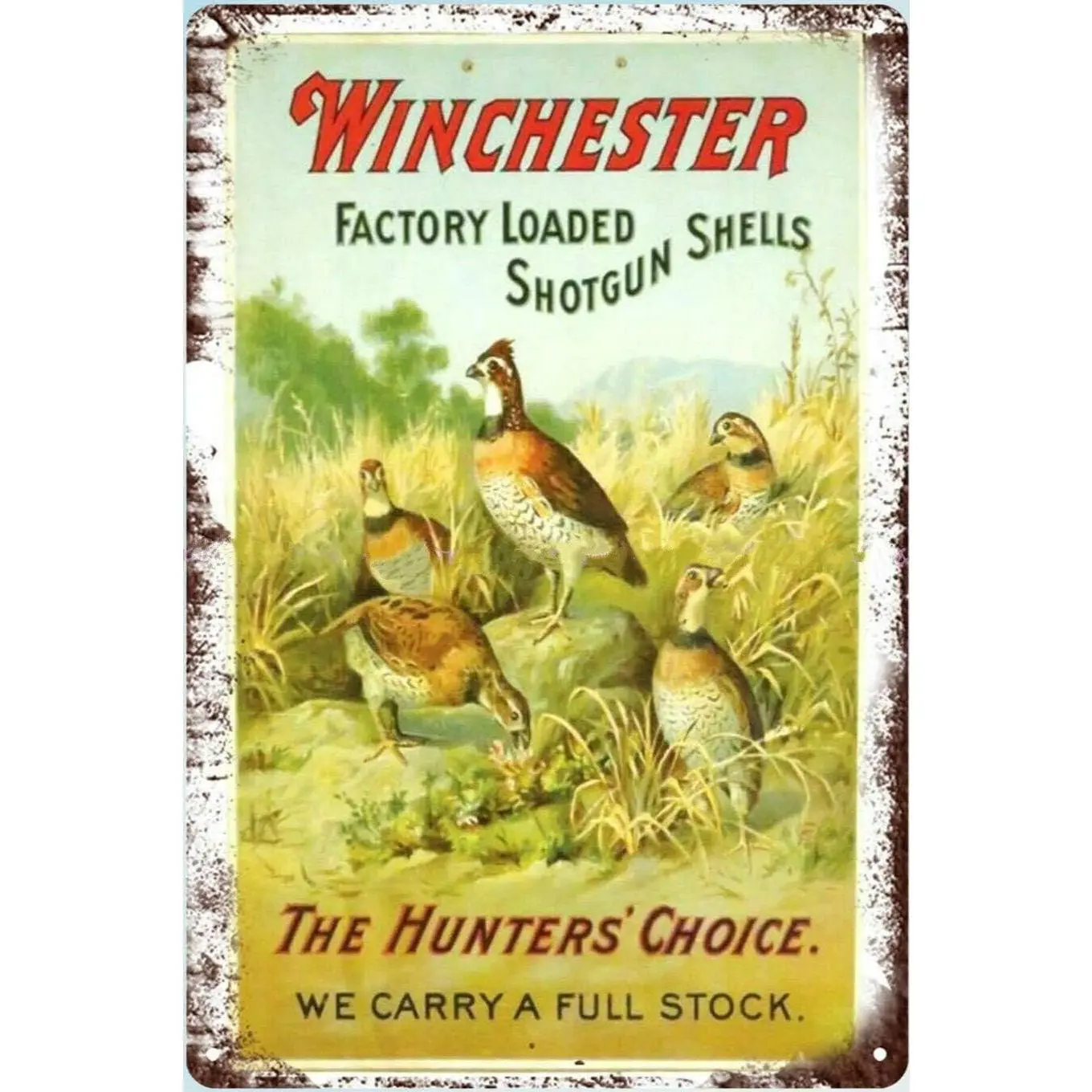 Vintage Tin Sign Winchester Hunter Hunting Metal Wall Panel Retro Art Decoration For Home Club Cabin Garage Store Bar Cafe Farm Gift