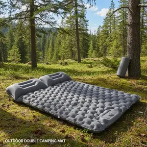 Double Camping Air Mattress 3.1lbs - Self-Inflating Sleeping Pad For Camping, Hiking, RV & Road Trips - Lightweight Portable Outdoor Air Mat With Durable Design, Compact For Two-Person Adventures