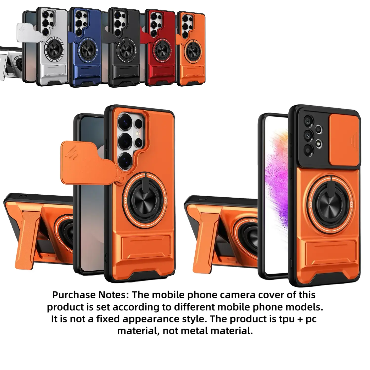 360° Stand Holder Ring TPU Armor Case for Samsung Galaxy S26 S25 S24 S23 S22 S21 Ultra Plus S21 FE, Phone Camera Cover, Strong Magnetic, Anti-Drop, Waterproof Tech Accessory