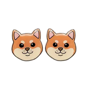 Shiba Inu Titanium Stud Earringss