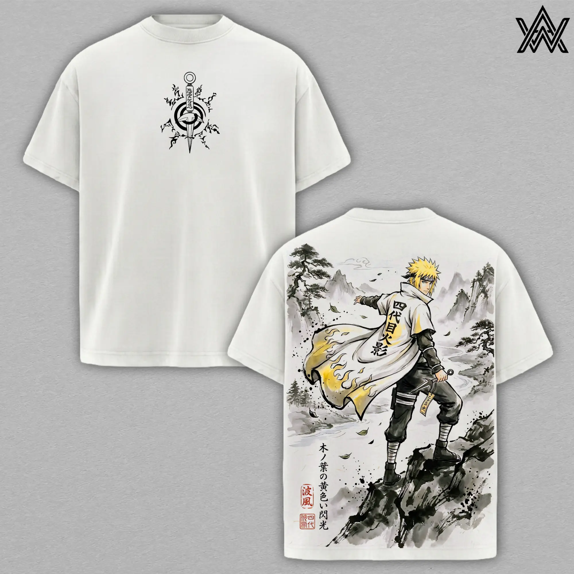 Minato Namikaze Tee – Naruto Anime Manga T-Shirt, Fourth Hokage Graphic Tee, Unisex Oversized Casual Shirt, Yellow Flash Ninja Anime Tee, Leaf Village Legend Manga Shirt, Retro Shinobi Streetwear Tee, Gift for Naruto Fans