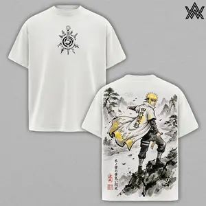 Minato Namikaze Tee – Naruto Anime Manga T-Shirt, Fourth Hokage Graphic Tee, Unisex Oversized Casual Shirt, Yellow Flash Ninja Anime Tee, Leaf Village Legend Manga Shirt, Retro Shinobi Streetwear Tee, Gift for Naruto Fans
