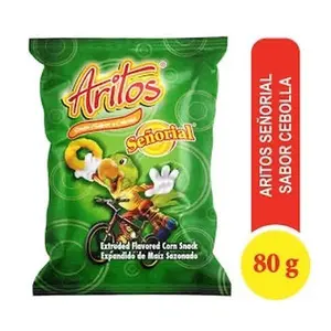 3 PACK ARITOS SABOR CEBOLLA/ONION 80g