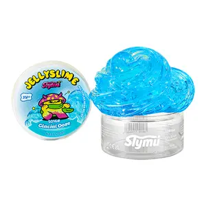 Slymu Jelly Slime Glacial Ooze - Clear, Blue, Sensory Fidget Toys, 7 oz, Stress Relief, ASMR Toys, Party Favors for Kids, Birthday Gifts for Girls and Boys, Goodie Bag Stuffers