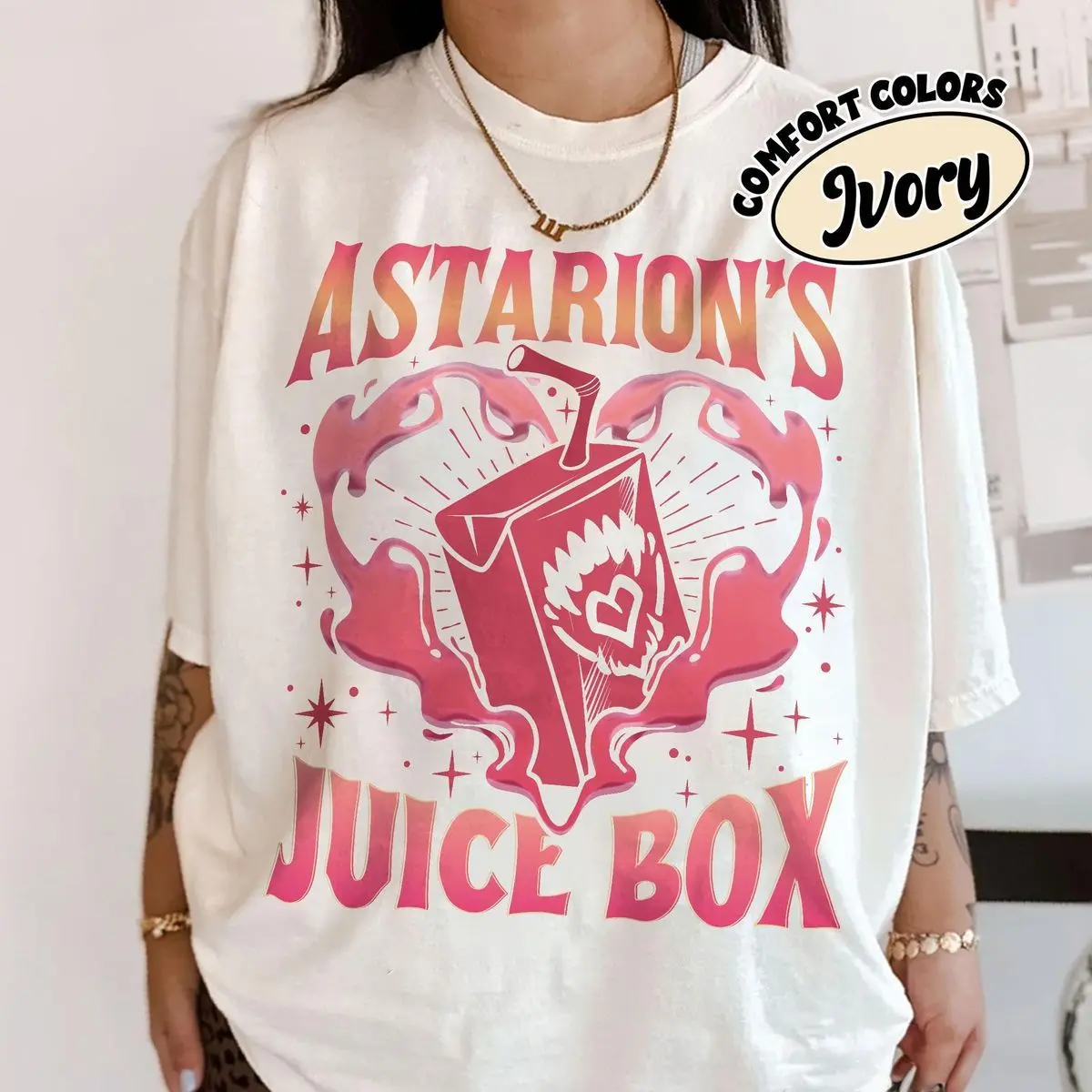 Comfort Colors Funny Astarion Game Fan Shirt, Astarion Bg3 Shirts, Astarion’S Juice Box Bg3 T Shirt, High Elf Gaming Apparel, Dark Humor Tee, Unisex Short Sleeve Tee, Classic Streetwear