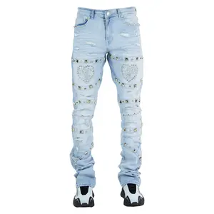 "Amore" Stacked Denim - Ice Blue