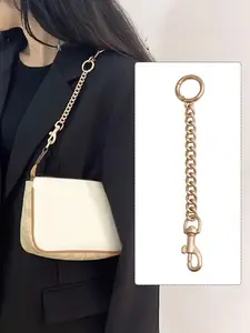 & Silver Metal Wallet Chain Strap Extension Accessory Pendant, Crossbody Bag Shoulder Strap Extender, Small Hardware Chains