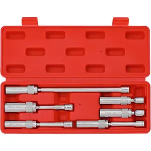 6PCS 3/8" Drive Thin Wall Magnetic Swivel Spark Plug Socket, 12 Point, 1MM Thin Wall, 14MM, 9/16", 5/8", 13/16"