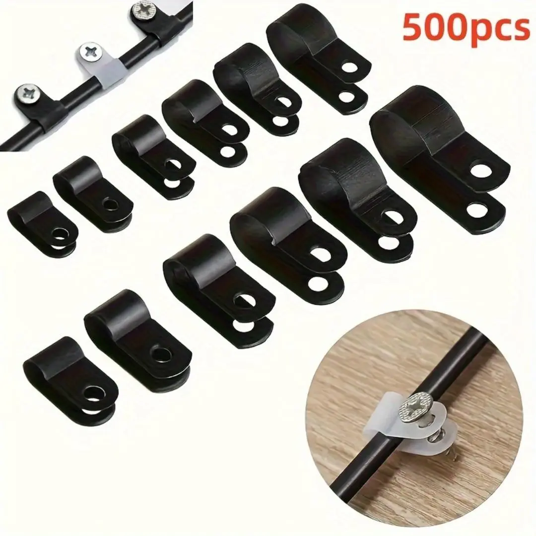 Plastic Cable Clamp, Cable Clamp, Cable Management Clamp, Desk Cable Organizer, Electrical Equipment & Supplies for Home & Office, Office Essentials, Cord Organizer, Cord Holder, Desk Accessories
