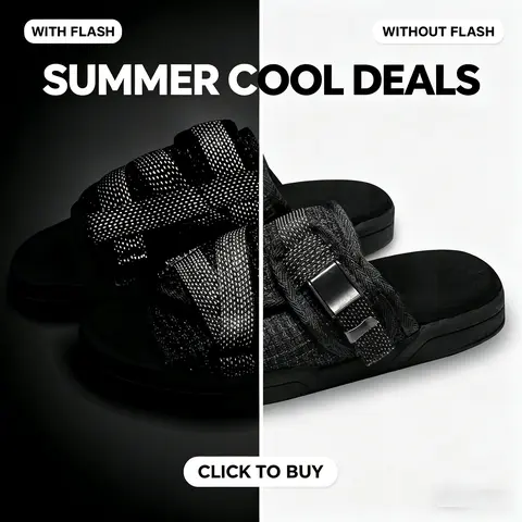 Light Up Reflective Slides |     3M Reflective, Adjustable, Arch Support, Anti-Slip, Fits Wide & Narrow Feet Summer Slippers Shoe Footwear