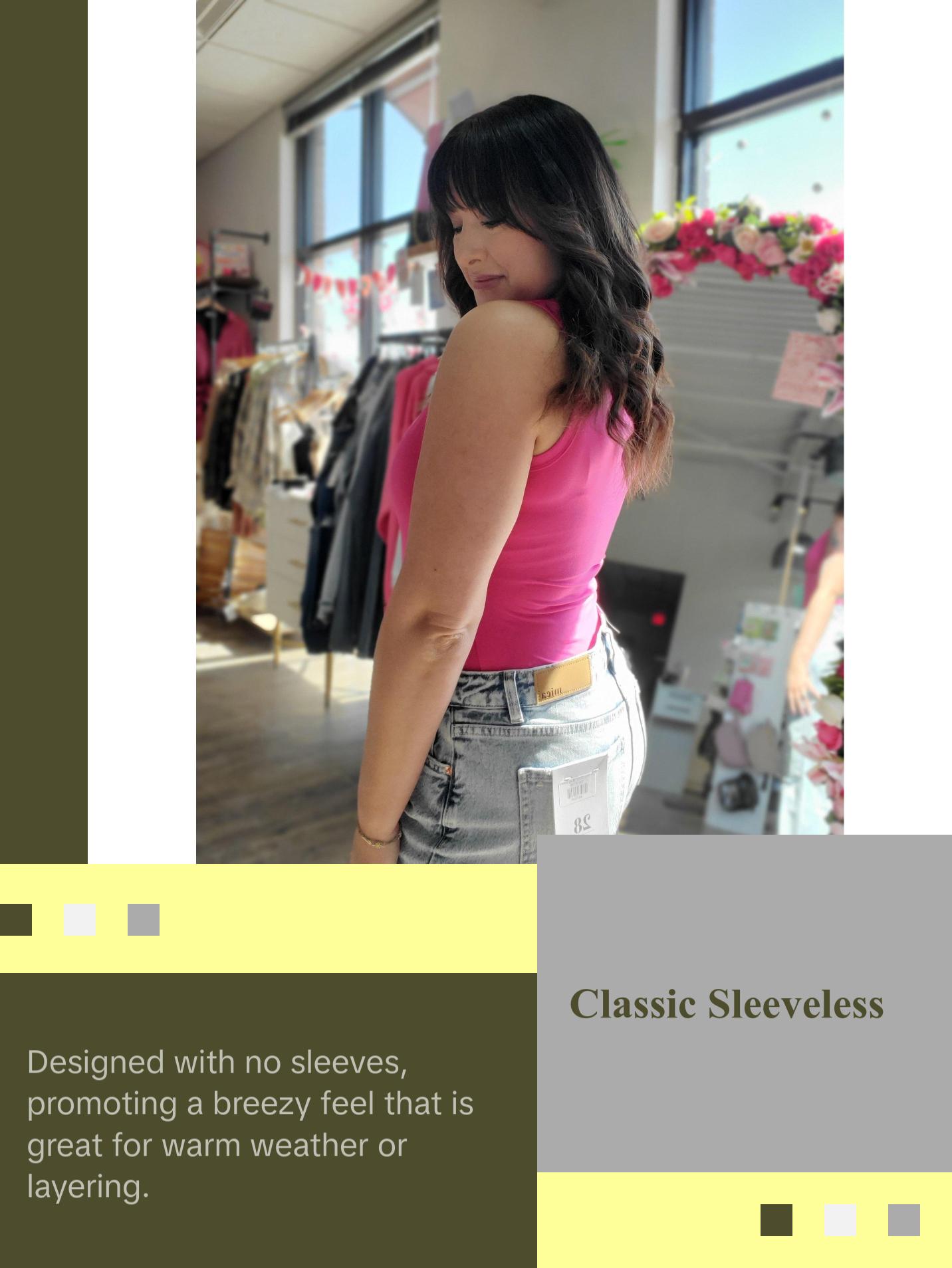 Split Neck Sleeveless Top