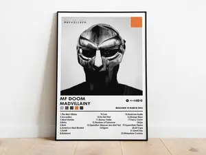 MF Doom Poster Print | Madvillainy Poster | Music Poster | Album Cover Poster | Wall Decor | Music Gift | Room Decor