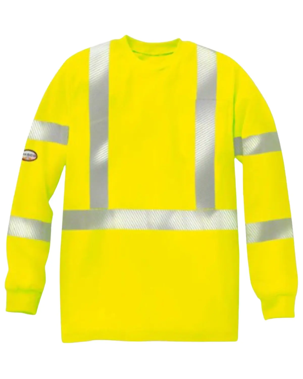 Rasco Men's Men'S Fr Hi-Vis Segmented Trim Long Sleeve Work Shirt - Fr0337yh