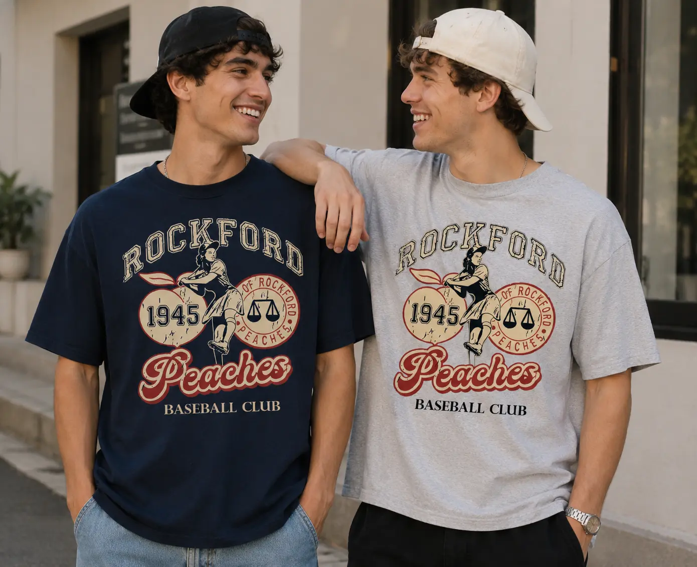 Comfort Colors Vintage Peach Baseball Shirt