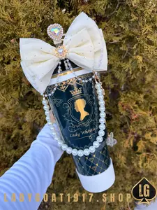 Custom Lux Tumbler Emerald Green 40oz Tumbler Drinkware Water Bottles Portable Bottle