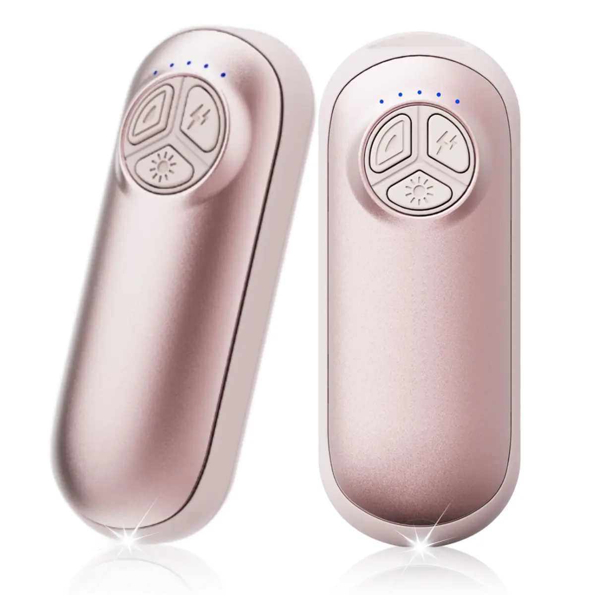2-Pack Rechargeable Hand Warmers, 2-in-1 Magnetic Aluminum Alloy Design with 5 Heat Levels, LED Flashlight with Strobe, for Camping, Travel, Golf, Hiking, Hunting Emergency Situations, Sos, Christmas, Thanksgiving, Unisex, Valentine’s Day, Compact, Magnet