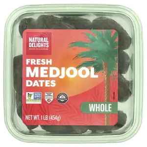 Natural Delights Fresh Medjool Dates, Whole, 1 lb (454 g)