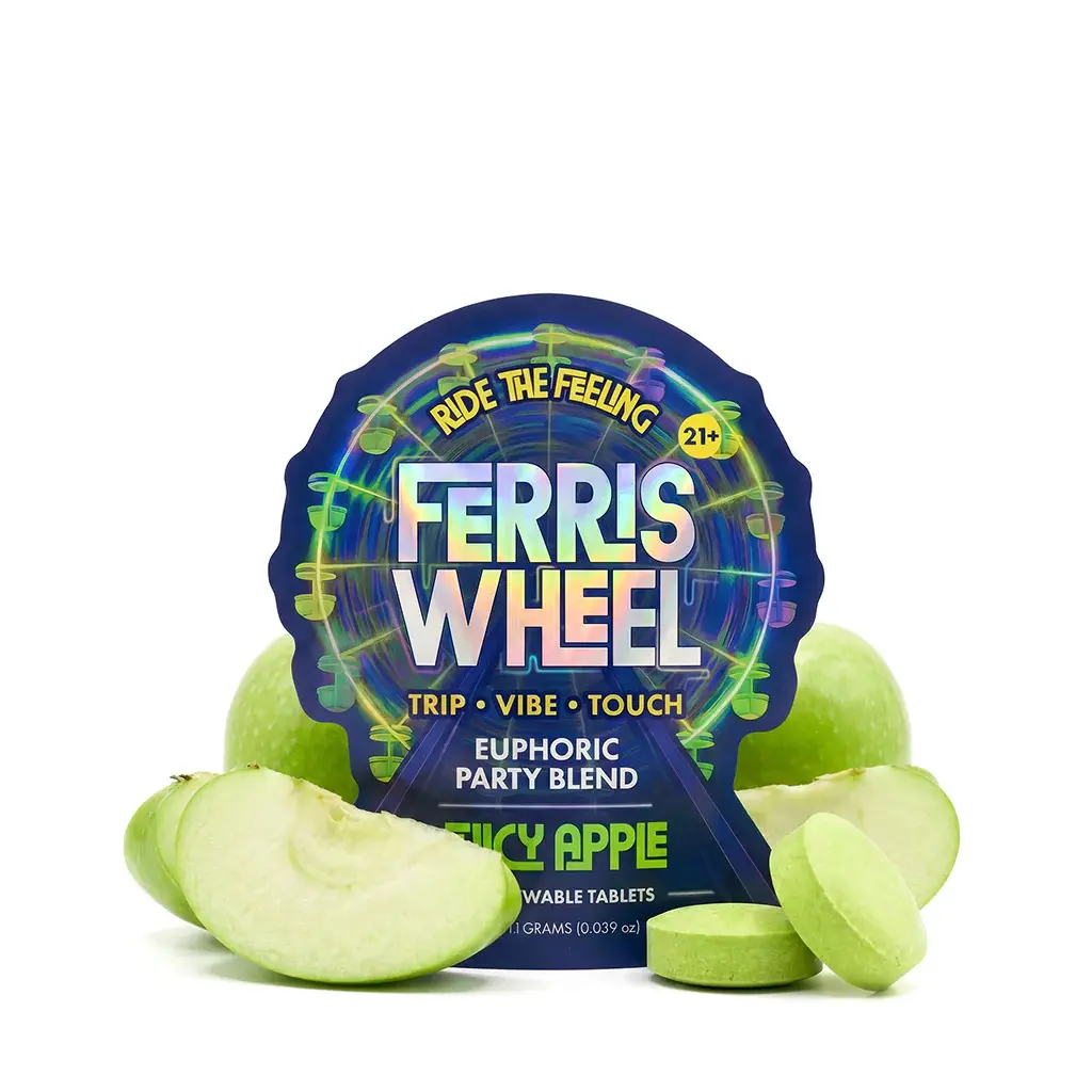 Ferris Wheel Nootropic Kanna Blend Juicy Apple - 2 CT Natural Edible Supplement