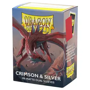 Dragon Shield: Matte Dual - Crimson & Silver [Sleeves]