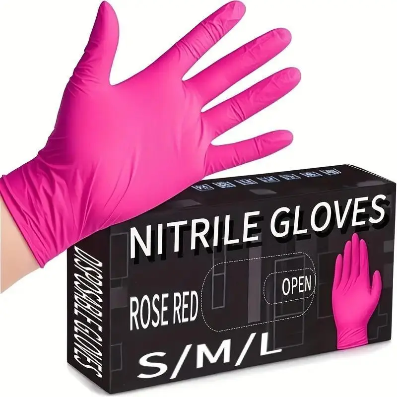 Deep Nitrile Disposable Gloves, Lightweight, Home Cleaning, Washing Gloves, Pet Care, Dyeing, Lead-Free Alcohol-Free, Multi-Functional Kitchen Gloves, Household Cleaning Gloves