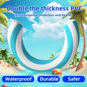 Inflatable circular swimming ring, inflatable arc-shaped pool float