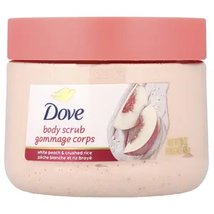 Dove Body Scrub, White Peach & Crushed Rice, 15 oz (425 g)