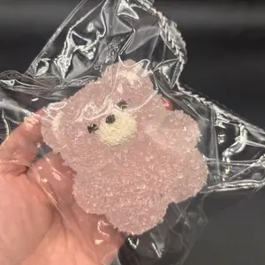 Crunchy sugar coated clear gummy bear taba squishy