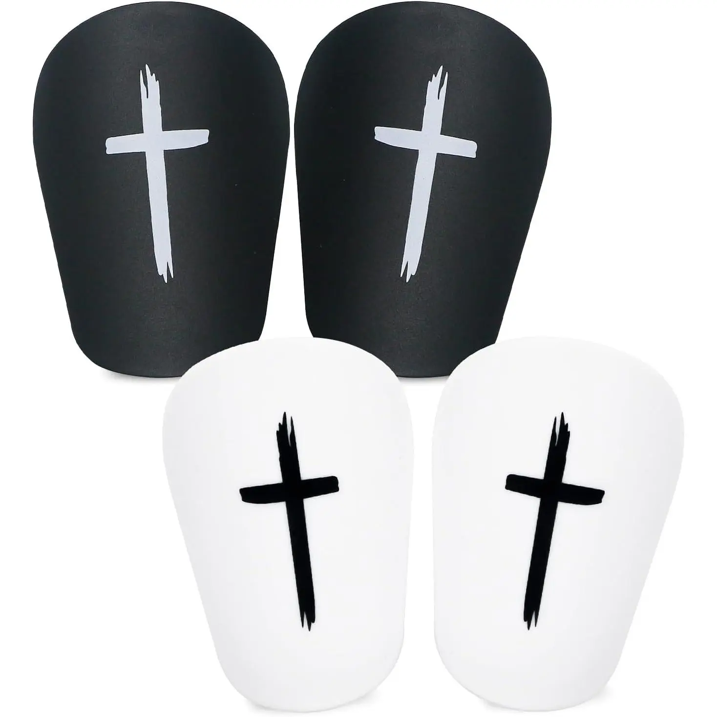 2 Pairs Children's Mini Football Shin Guards - Ultra Lightweight, Ergonomic Shape Football Equipment for Casual Play, Training