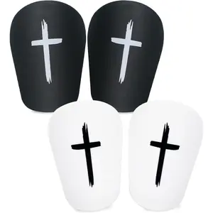 2 Pairs Mini Soccer Shin Guards for Kids Youth & Adults - Ultra Lightweight Small Shin Pads, Comfortable Fit for Football, Indoor Soccer, Training