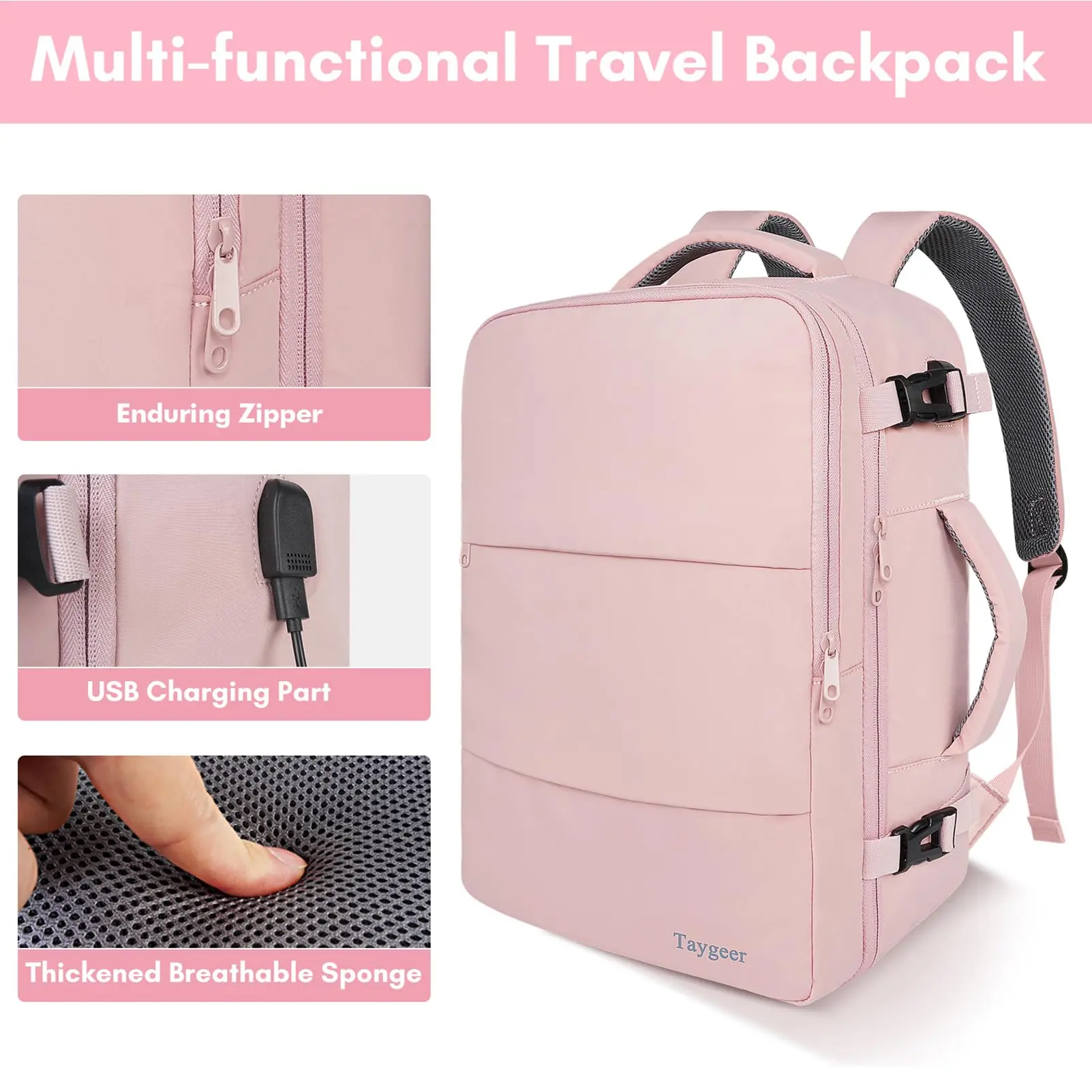 Travel Backpack for Women, Carry On Backpack with USB 