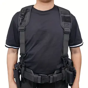Heavy-Duty Adjustable Men's Tactical Suspenders - Secure-Hold Padded Harness with Key Holder, No-Stretch Polyester ol Belt, Christmas, gifts