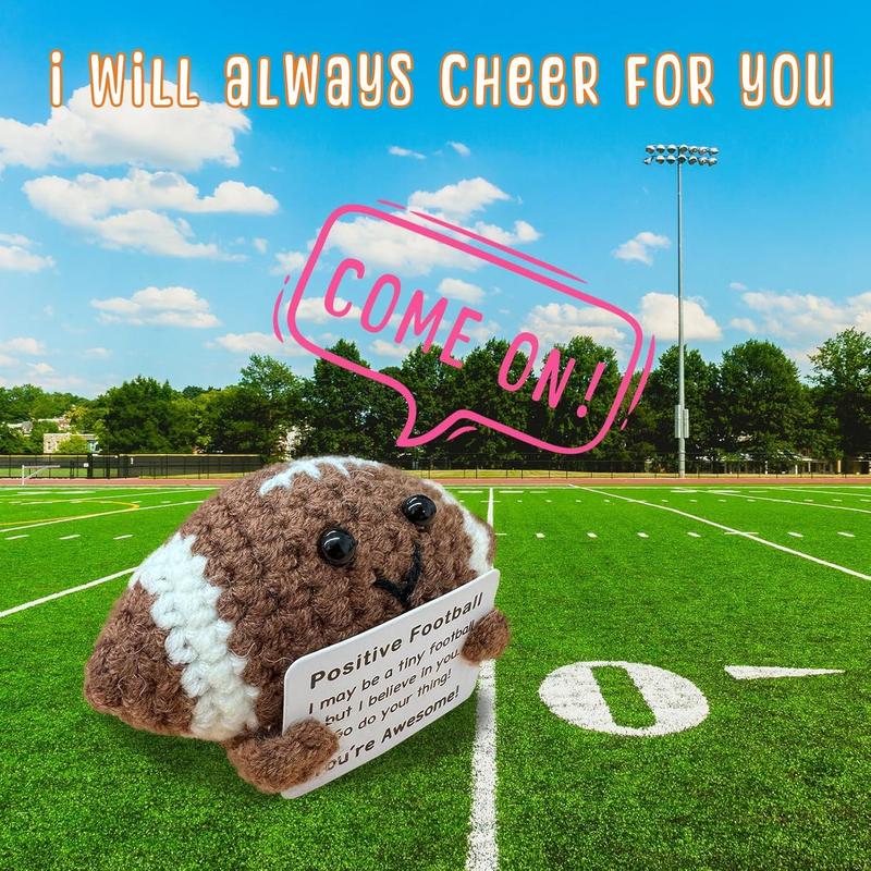 Emotional support crochet crochet basketball - emotional inspirational support gift, suitable for women, men, friends, teenage boys, girls, teammates - handmade basketball crochet mini rugby gift Christmas, New Year, decoration,